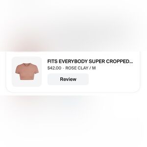 Fits everybody super cropped t-shirt in color rose clay from skims.